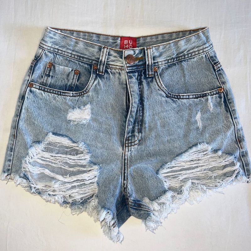 Short Jeans Cintura Alta  Shorts Feminino Mr Price Usado 72469837