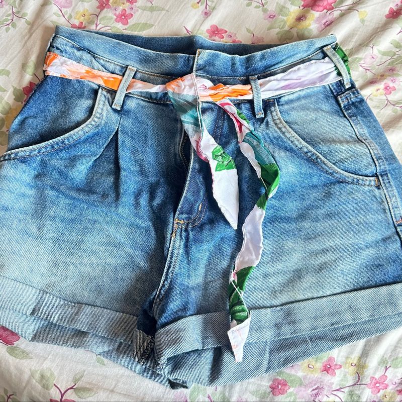 Short jeans cintura alta hot sale larguinho