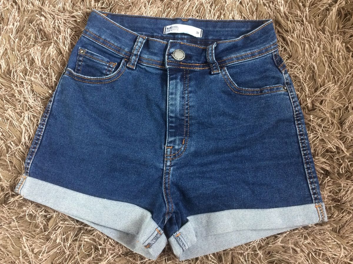 renner short jeans cintura alta