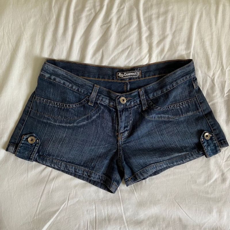 Shorts Jeans Cintura Baixa Y2k, Shorts Feminino Y2k Usado 87091179