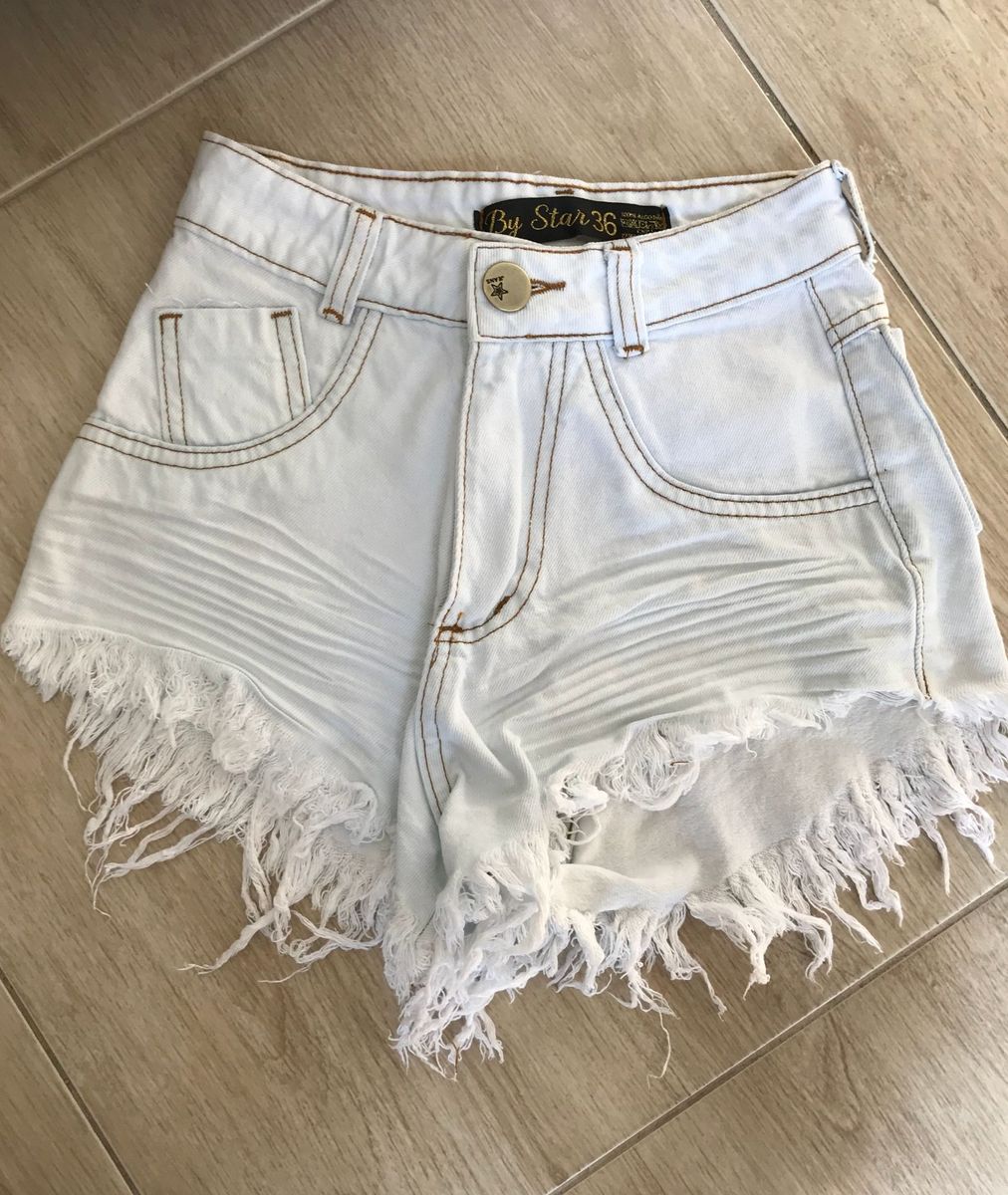 short jeans claro cintura alta