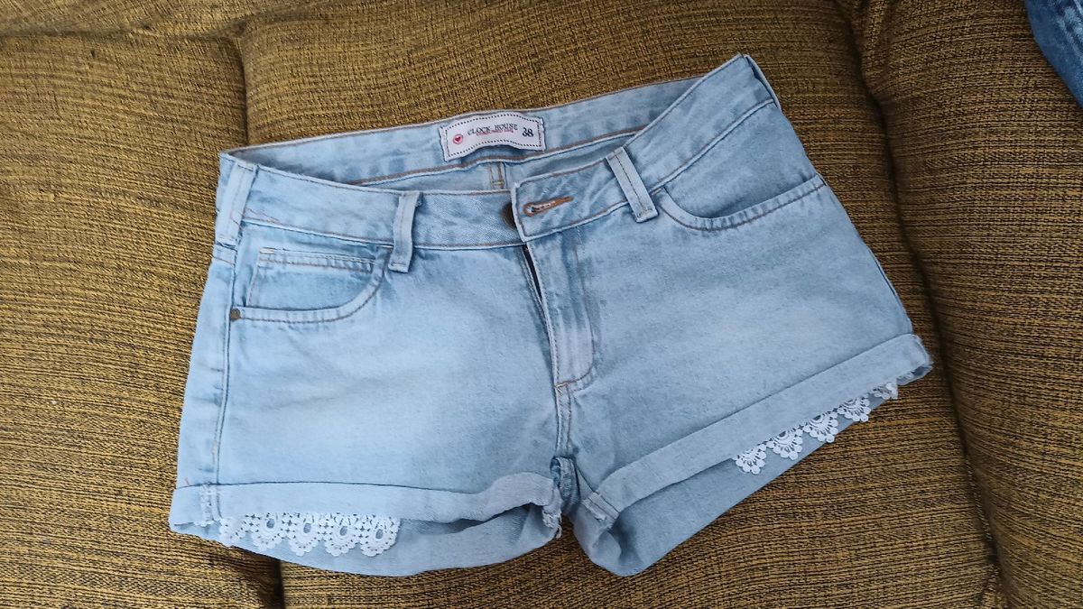 Renda no best sale short jeans