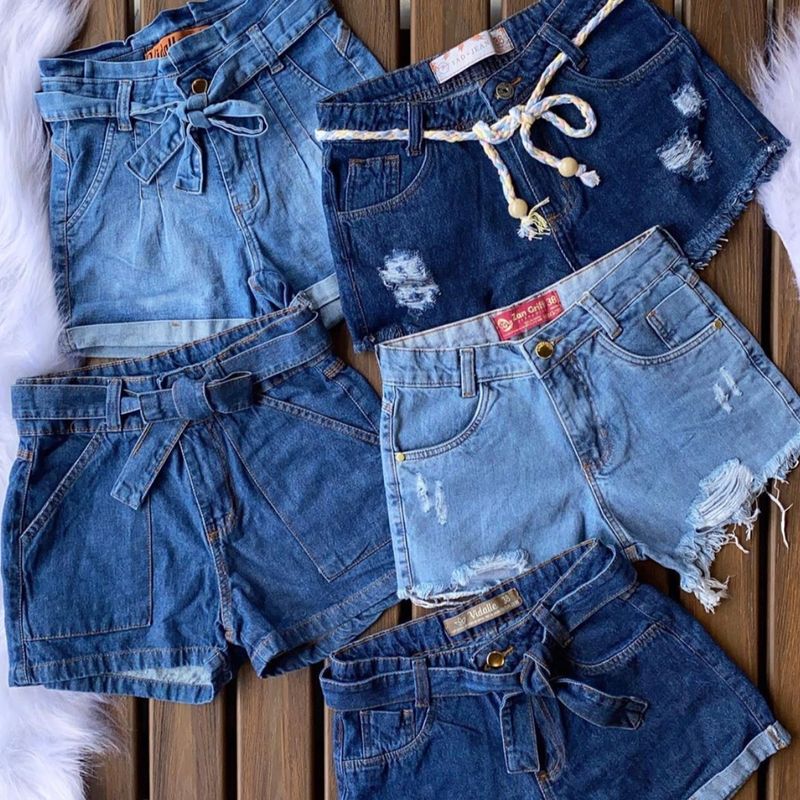 Shorts Jeans Curto, Shorts Feminino Nunca Usado 47865509