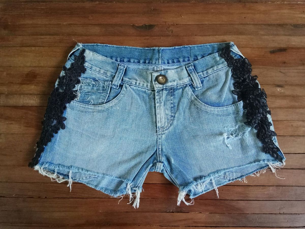 shorts jeans feminino customizado