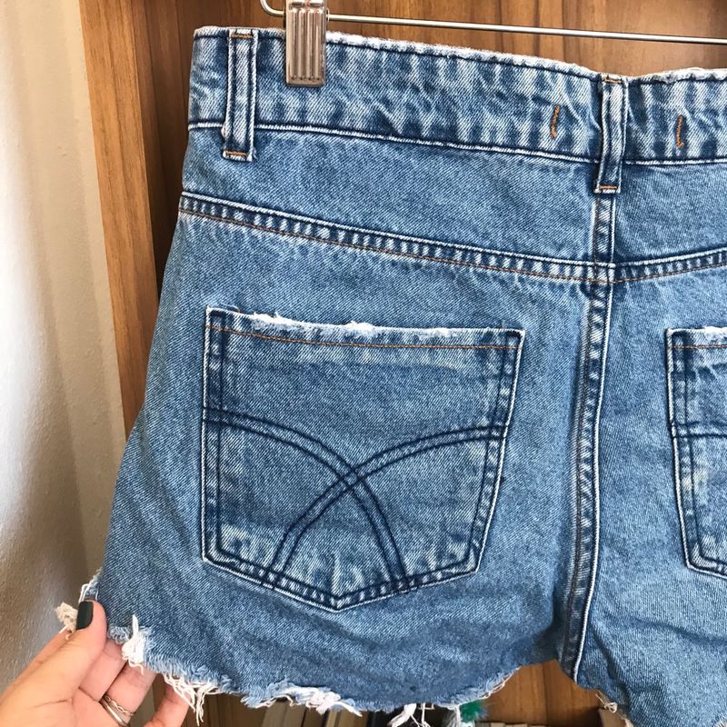 Shorts Jeans Destroyed, Shorts Feminino Blue Steel Usado 93058877