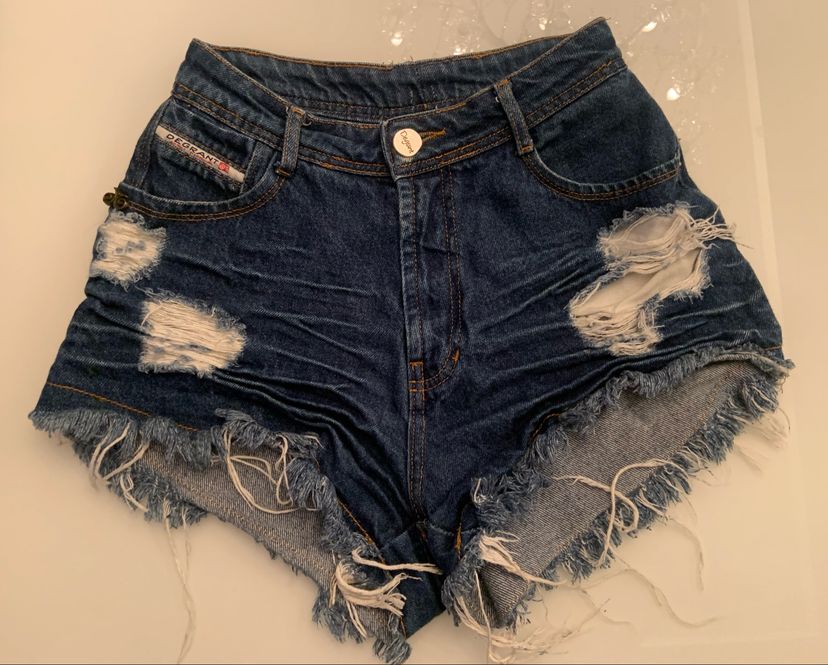 Shorts Jeans Escuro Degrant | Shorts Feminino Degrant Usado 59136207 ...