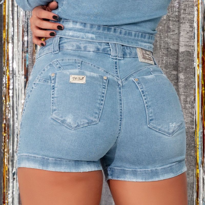 Shorts pit hot sale bull feminino