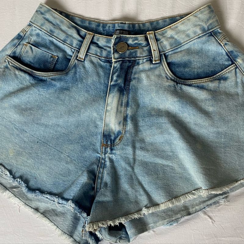 Shorts com best sale laço jeans