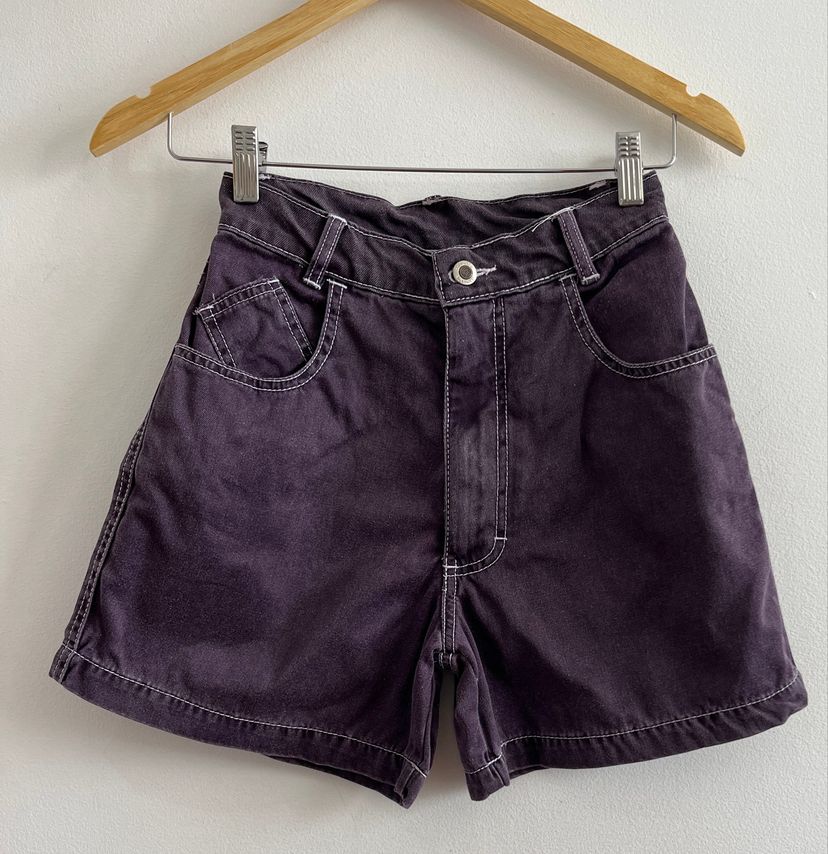 Shorts Jeans Hamuche Vintage Roxo | Shorts Feminino Hamuche Usado ...