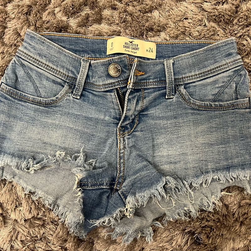 Shorts Jeans Hollister, Shorts Feminino Hollister Usado 77636688