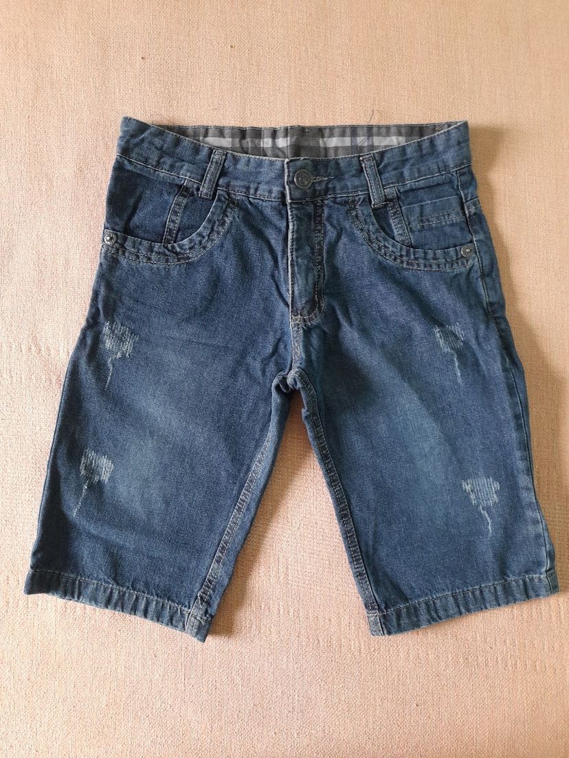 shorts jeans infantil masculino - menino via onix