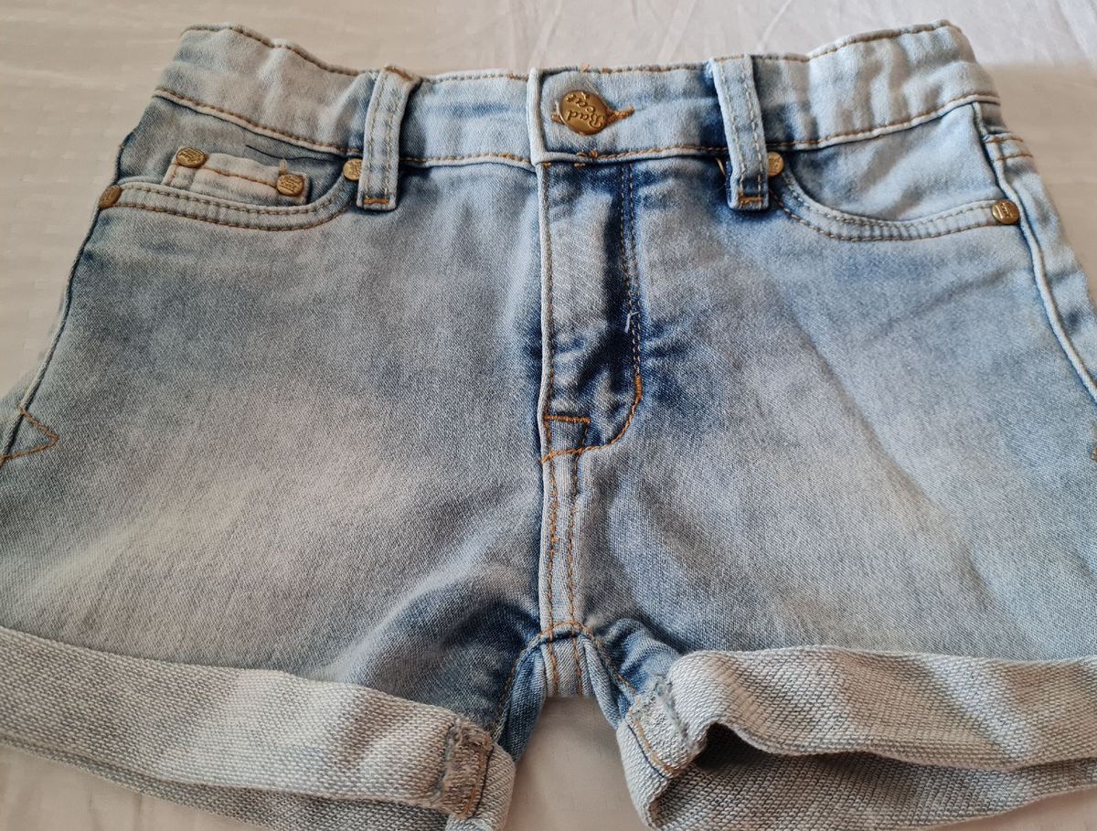 Shorts Jeans Infantil Strech, Roupa Infantil para Menina Bad Cat Usado  61111528