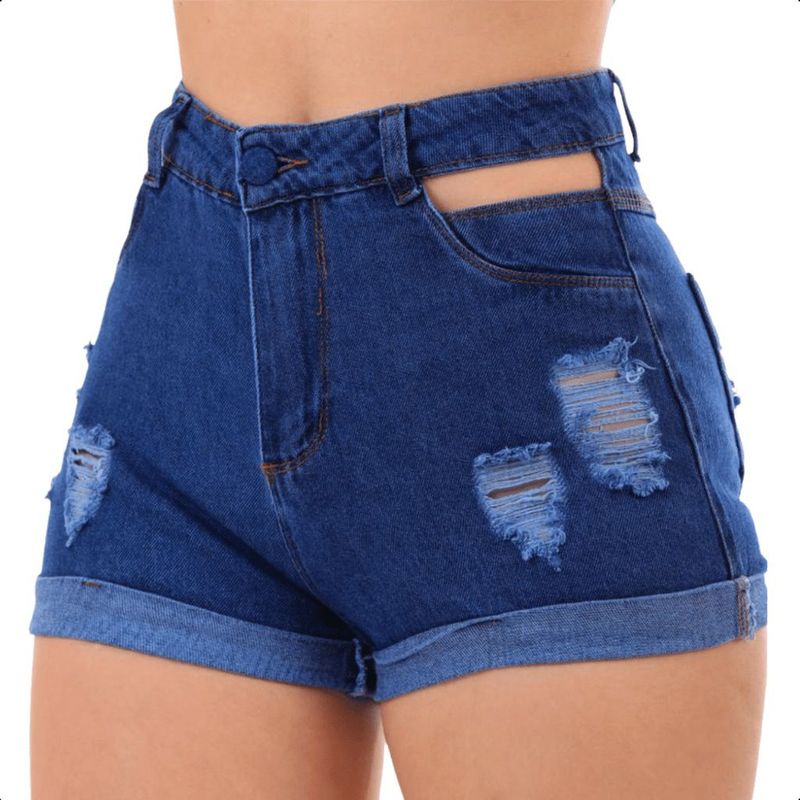 Shorts Jeans Curto, Shorts Feminino Nunca Usado 47865509