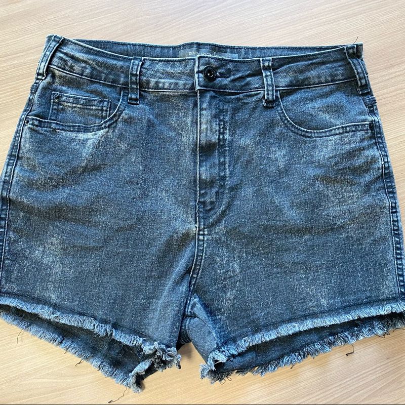 Shorts Tecido Tipo Jeans | Shorts Feminino Cea Usado 96449746 | enjoei