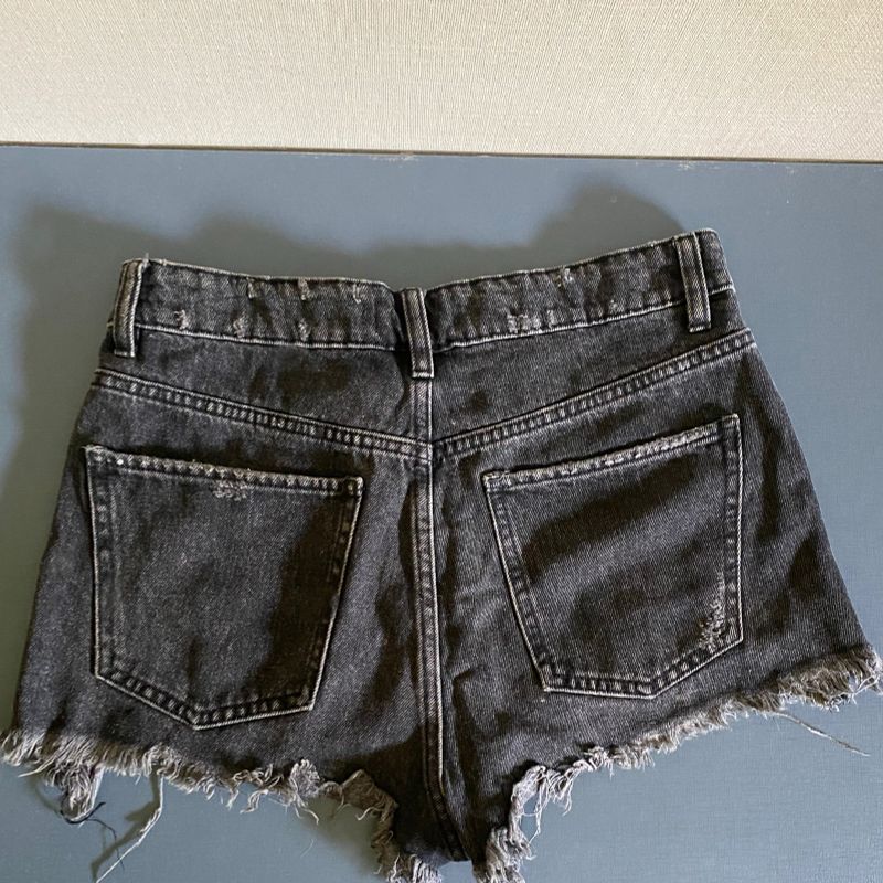 Shorts Zara Jeans Preto Original - AFBC24