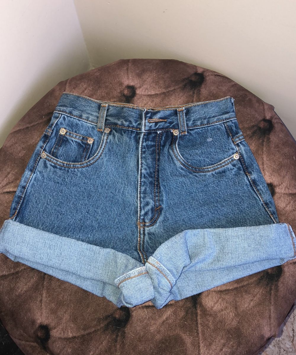 short jeans cintura alta vintage