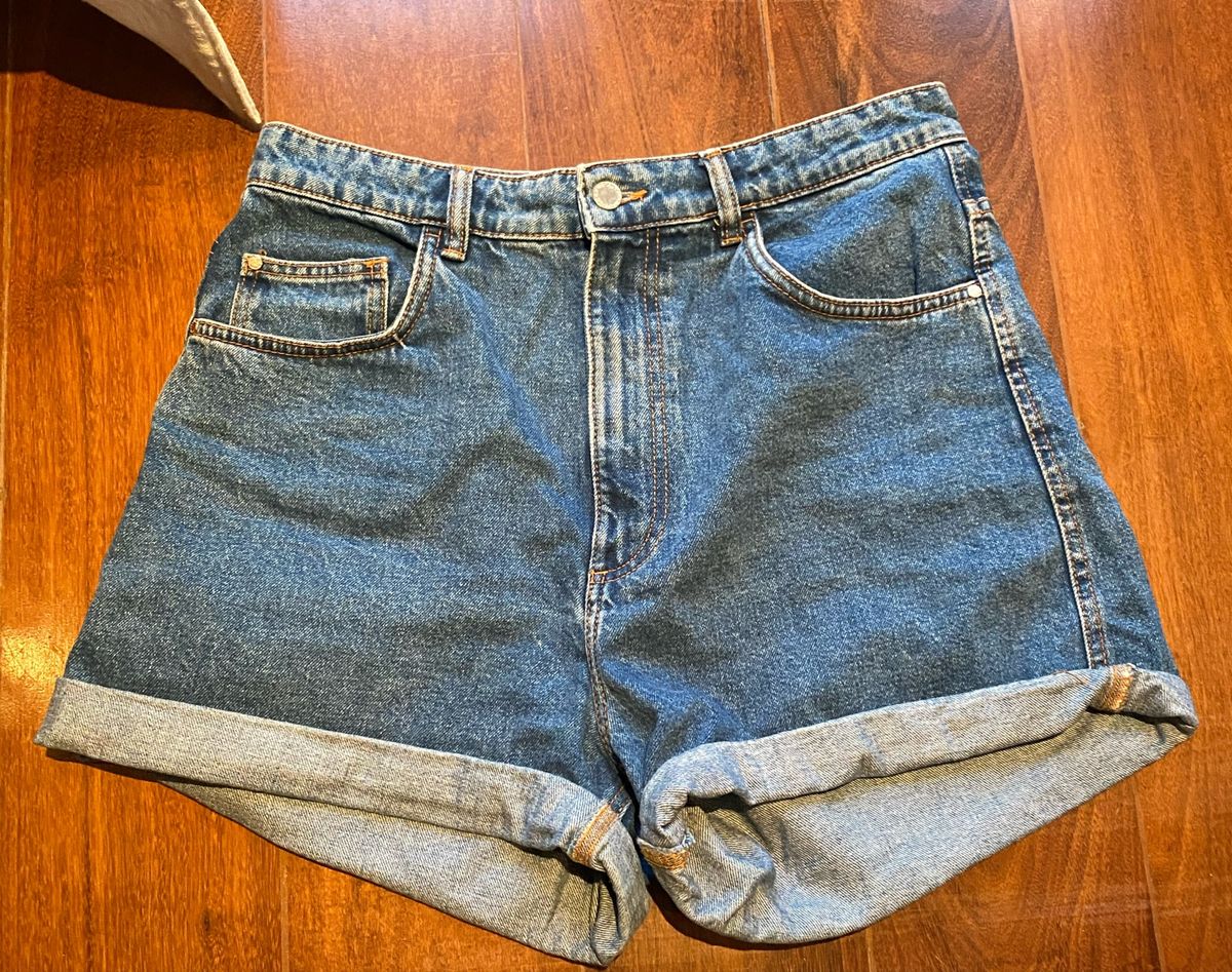 short jeans cintura alta zara