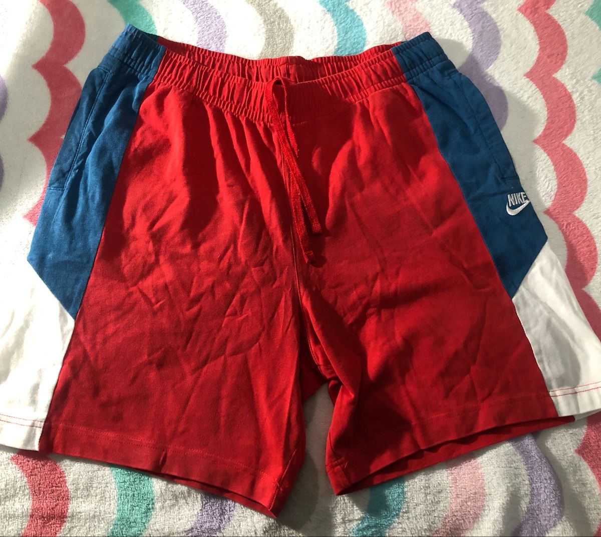 Nike red white and blue sale shorts