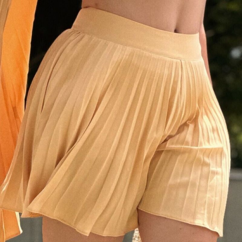 Shorts Plissado Shorts Feminino Malulu. Nunca Usado 96184904