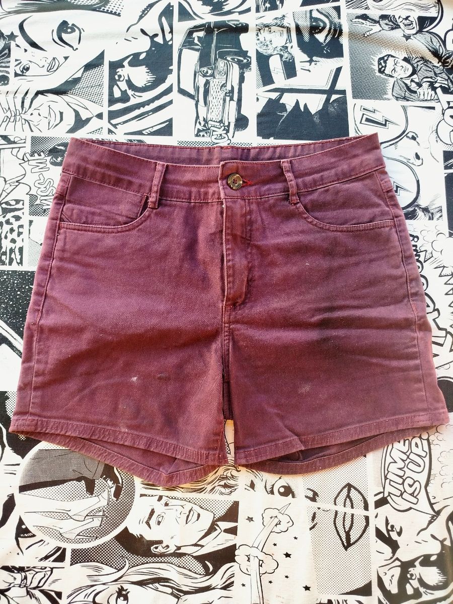 Shorts Roxo Jeans | Shorts Feminino Usado 120246211 | enjoei