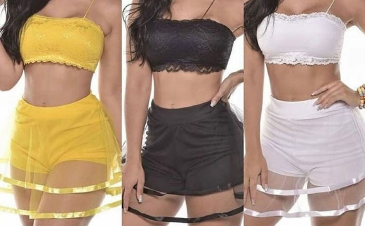 short saia tule