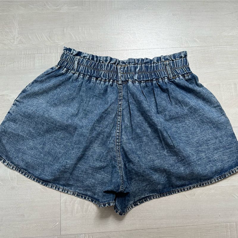 Shorts Tecido Tipo Jeans, Shorts Feminino Cea Usado 96449746