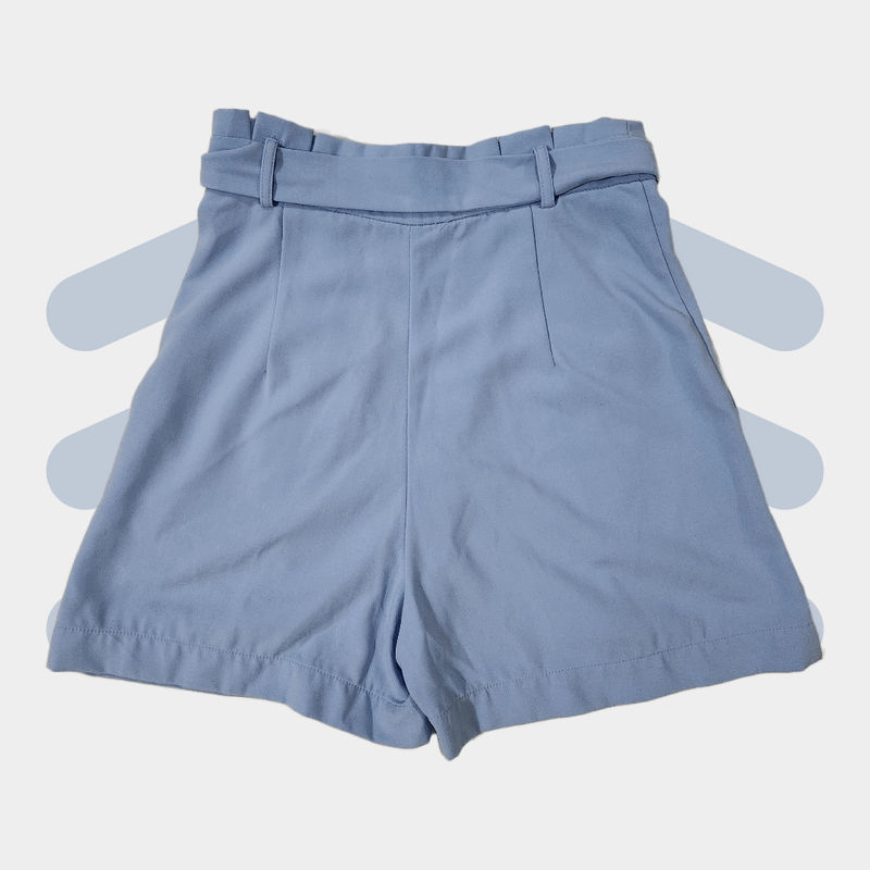 Shorts Tipo Alfaiataria Azul Claro Ahamix, Shorts Feminino Ahamix Usado  90184920