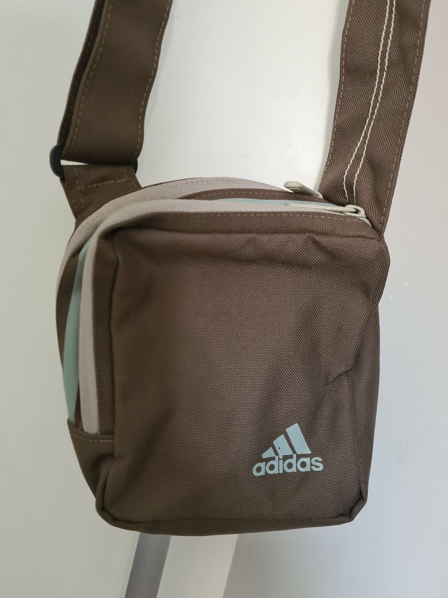 Shoulder Bag Adidas, Transversal Alça Ajustável Cor Cinza Usada Só 1x