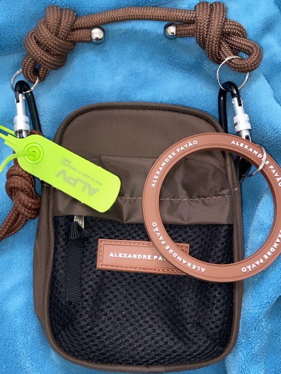 Shoulder Bag Marrom Nylon Bag, Alexandre Pavão. Bolsa Masculina