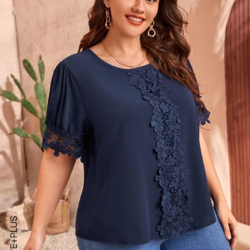 Simples elegante Blusa  Top azul, Blusas femininas, Cantinho da moda