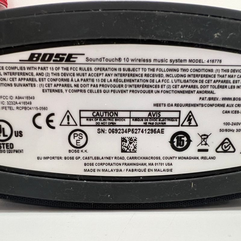 Sistema de Música sem Fio Bose Soundtouch 10 Modelo 416776 - Preto
