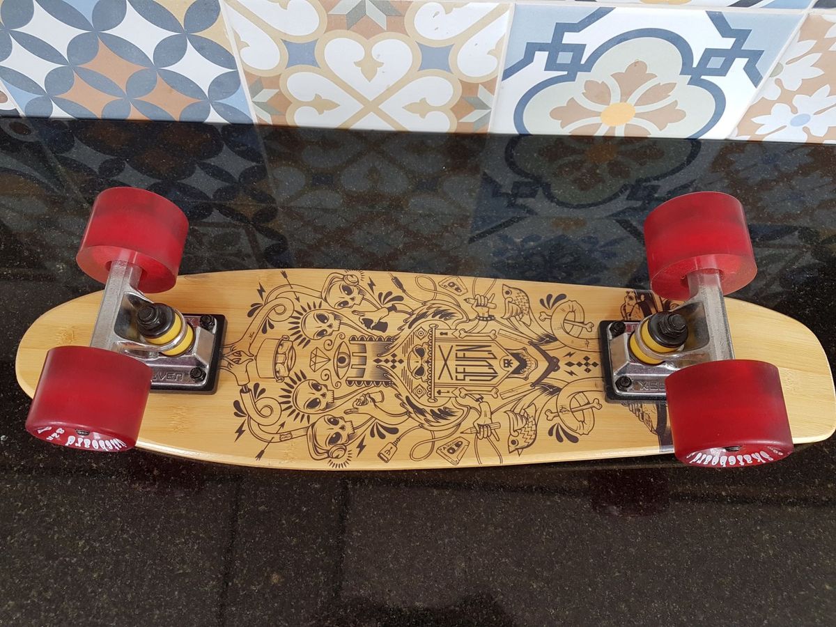 Skate Cruiser Mini Long X Seven Penny Item p/ Esporte e Outdoor Penny