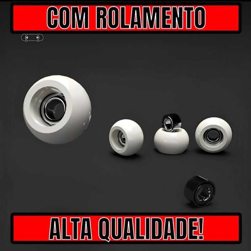 Skate de Dedo Profissional com Shape de Madeira e com Rolamento, Cacareco  Nunca Usado 90381926