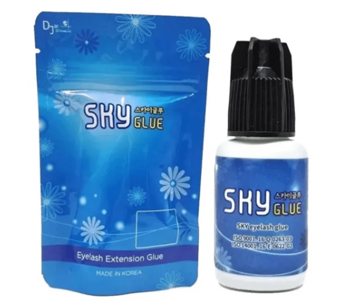 cola para extensão de cílios sky blue