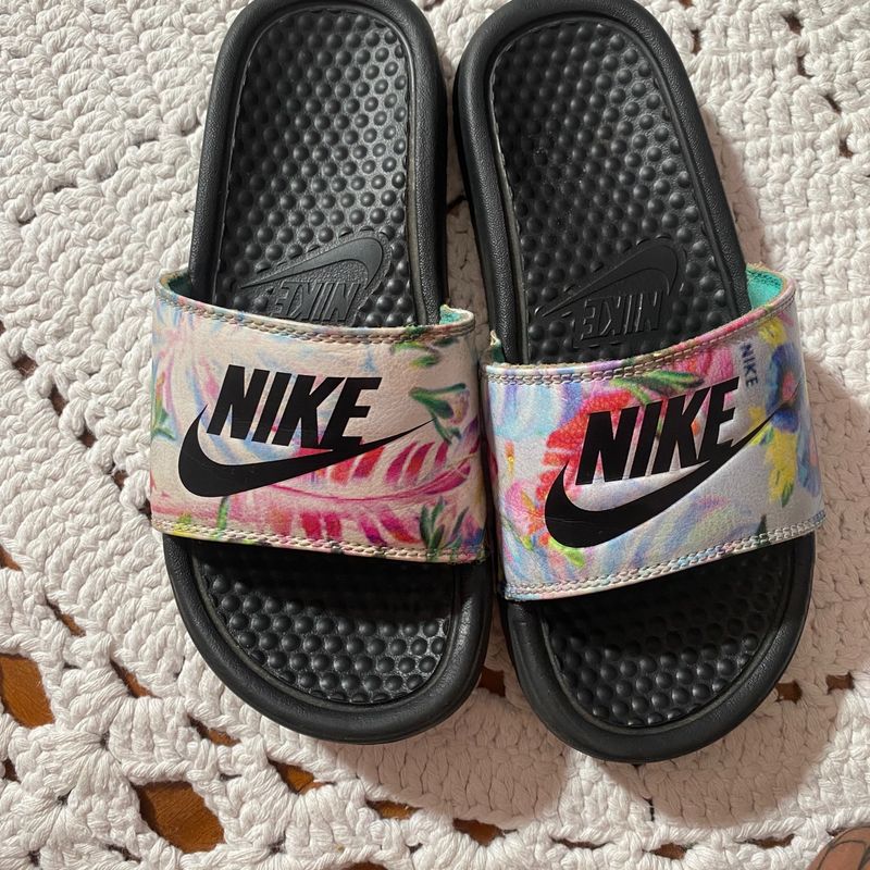 Nike slides store women floral