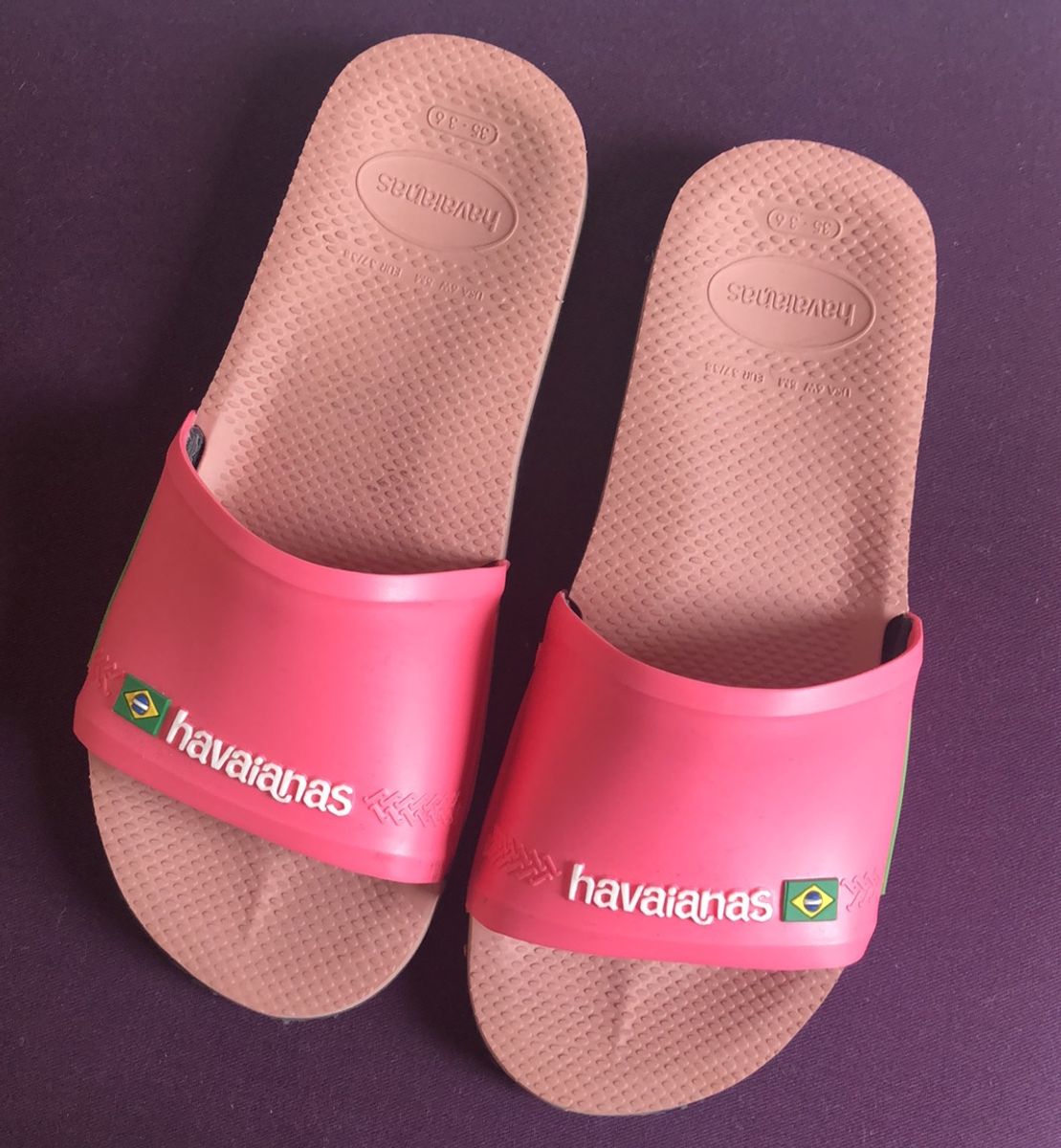 chinelo slide feminino havaianas