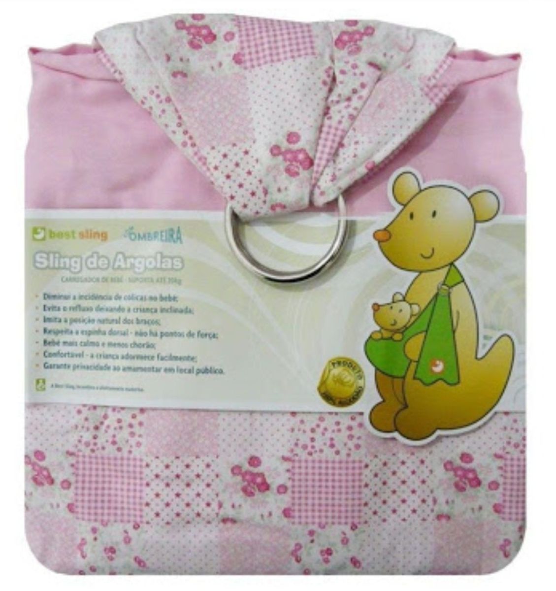 Sling Rosa de Argola | Canguru e Sling Infantil Best Sling Nunca Usado ...