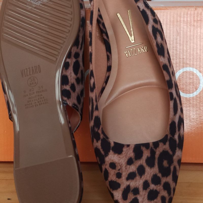 Rasteira vizzano best sale animal print