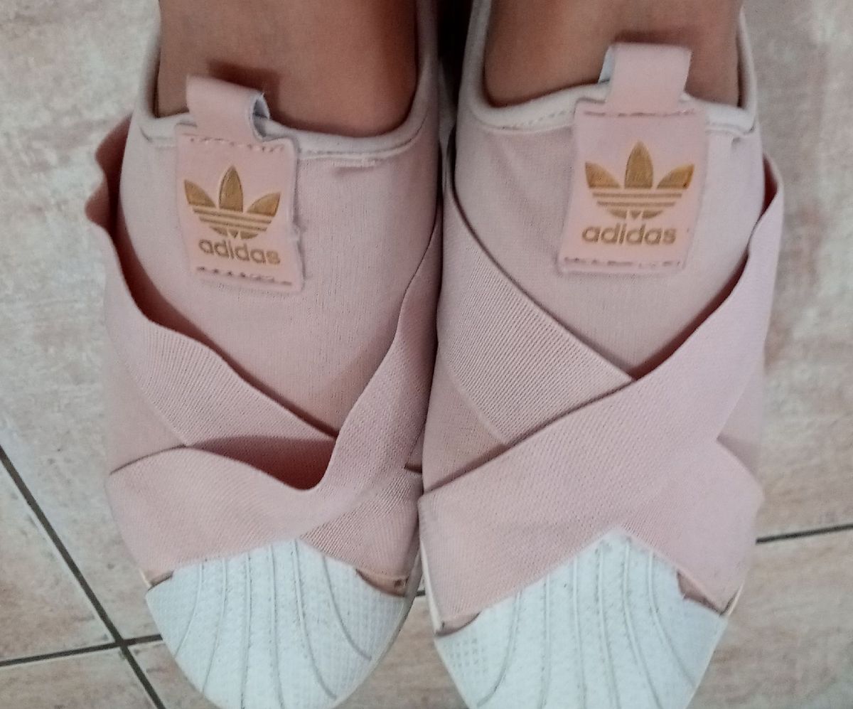 Tenis slip store on adidas rosa