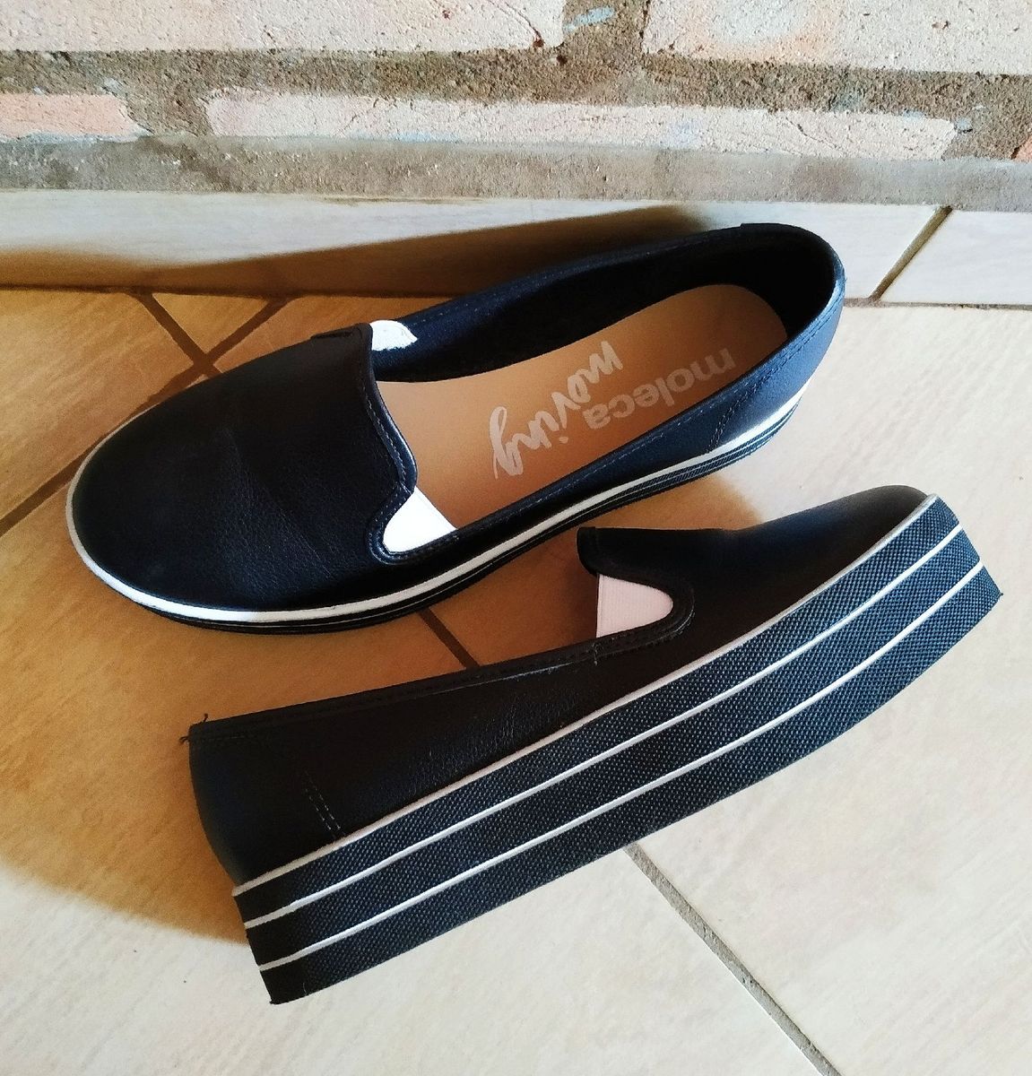 slip on moleca plataforma