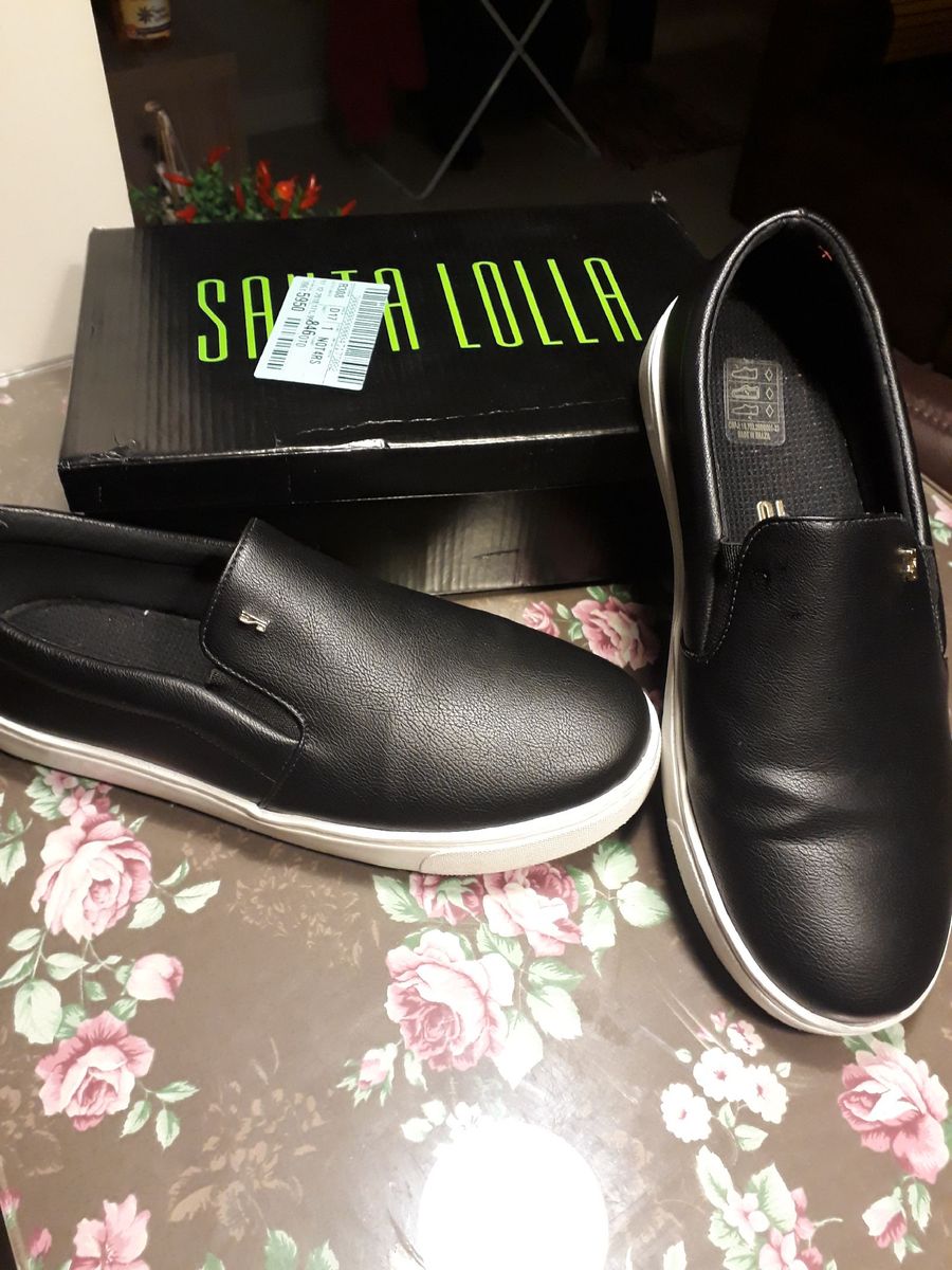 slip on santa lolla new preto