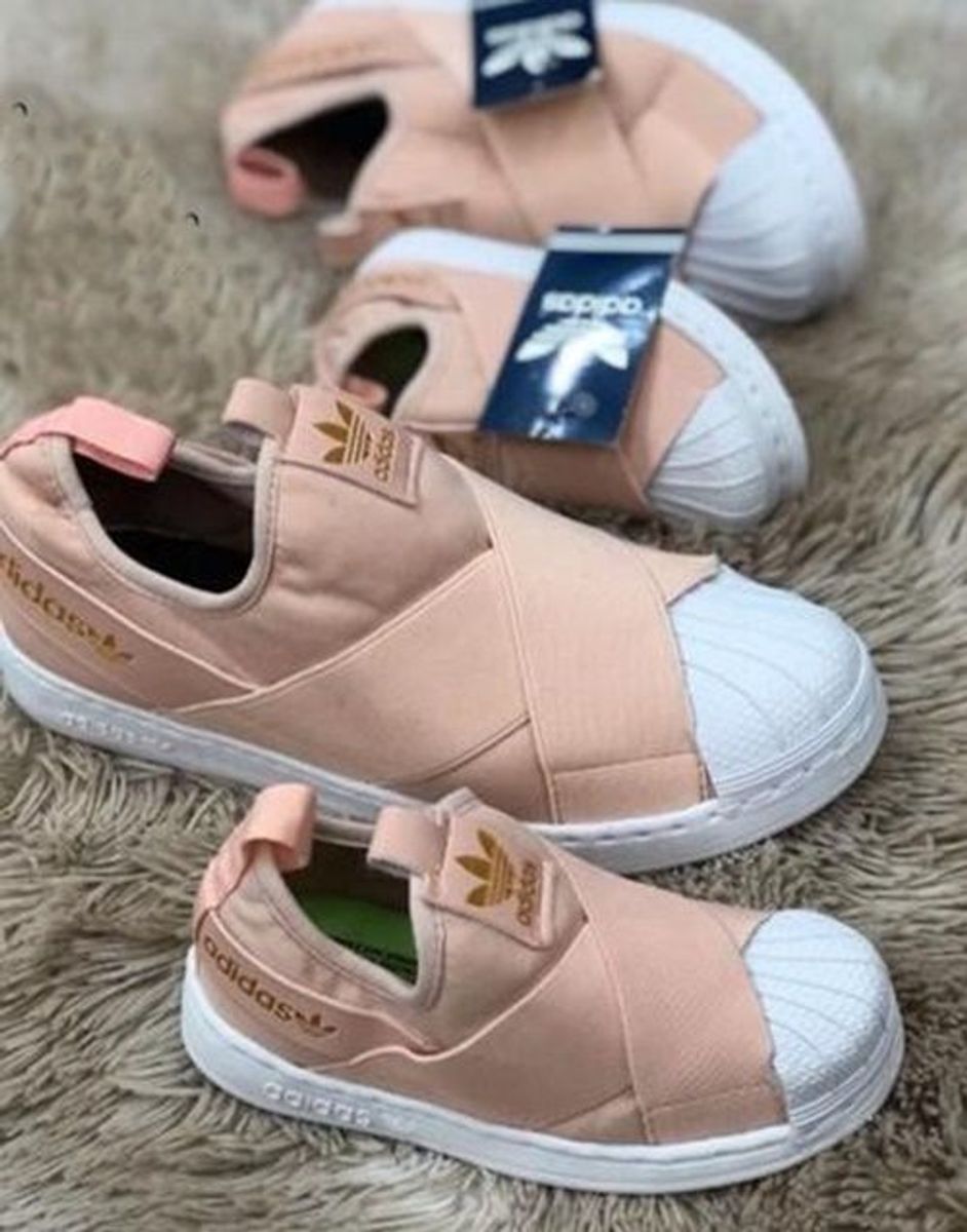 tenis adidas slip on rose