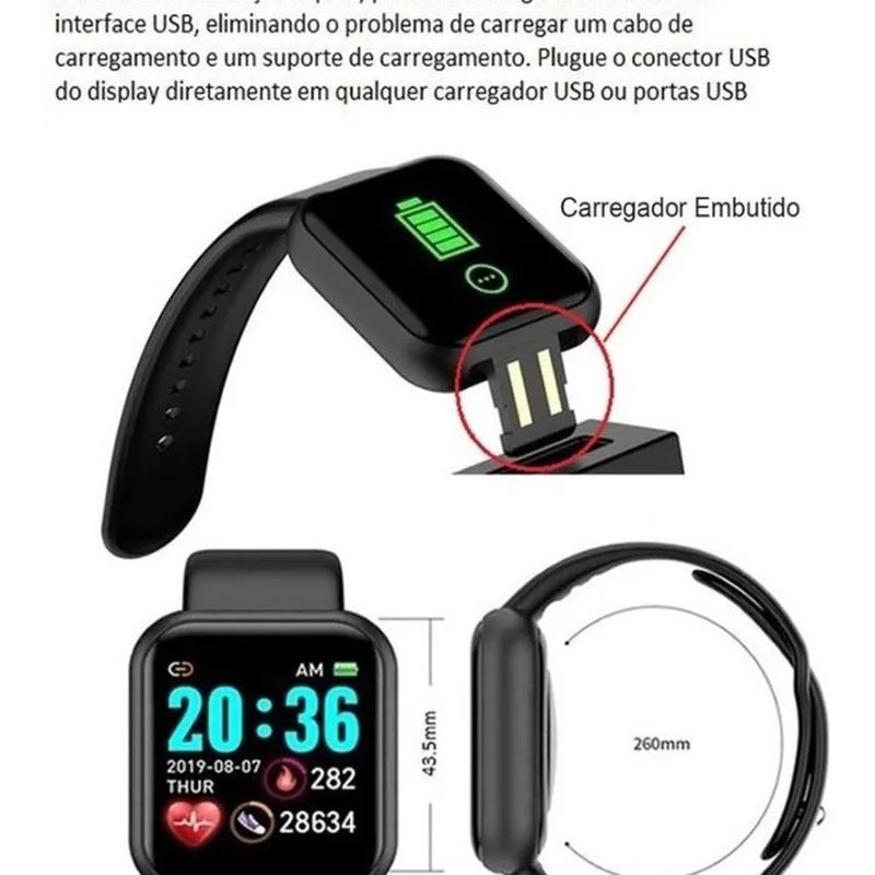 Relógio Feminino Digital Smart Watch Y68 Inteligente Troca Foto da Tela  Conexão com Aplicativo Fit em Promoção na Americanas