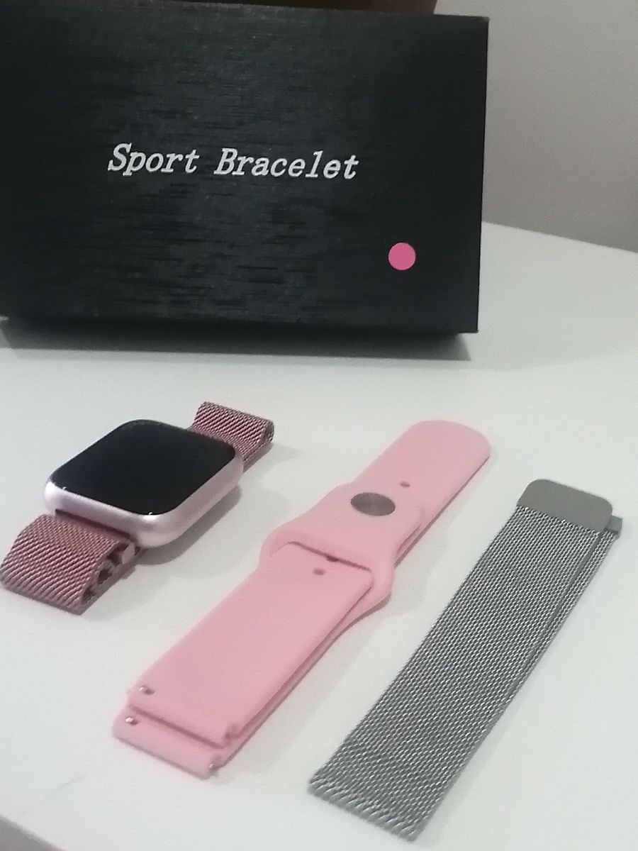 Smartwatch P80 Rose Novinho Relógio Feminino Sport Bracelet P80 Usado 50545400 enjoei
