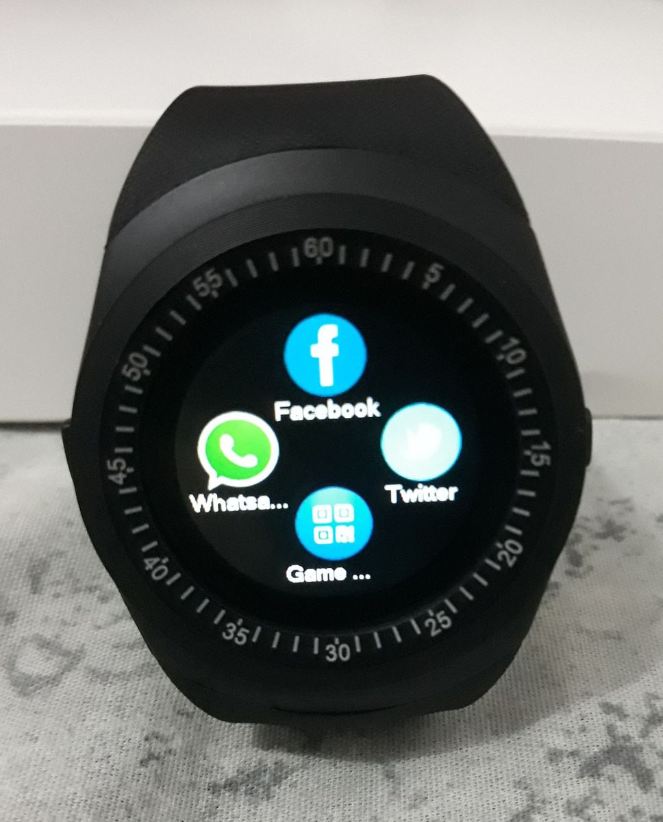 smartwatch com entrada para chip e cartão de memória - relógios smartwatch