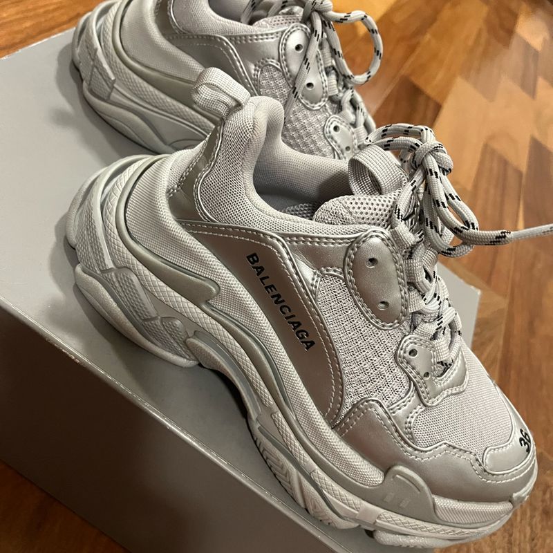 Sneaker Balenciaga Triple S Silver Tam 36, Novo, Na Caixa, com
