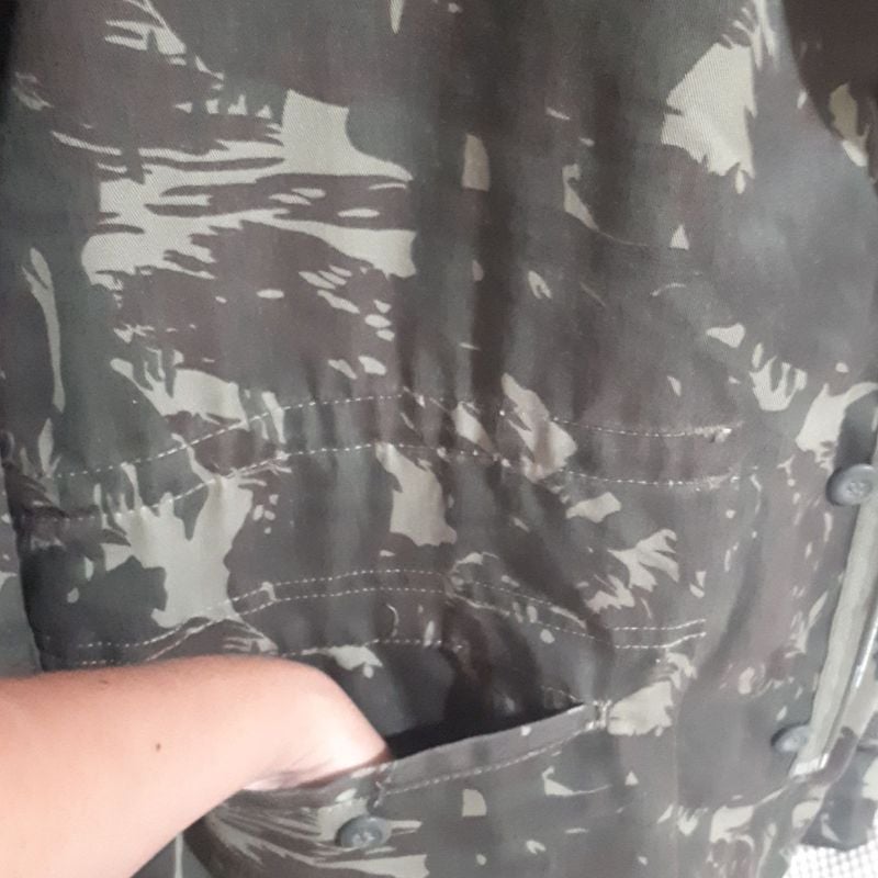 Sobretudo camuflado fashion masculino