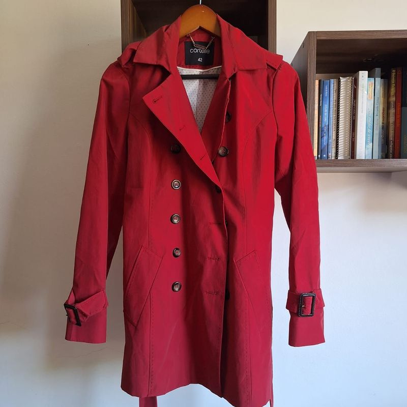 Sobretudo Cortelle Vermelho Casaco Feminino Cortelle Usado 92827794 enjoei