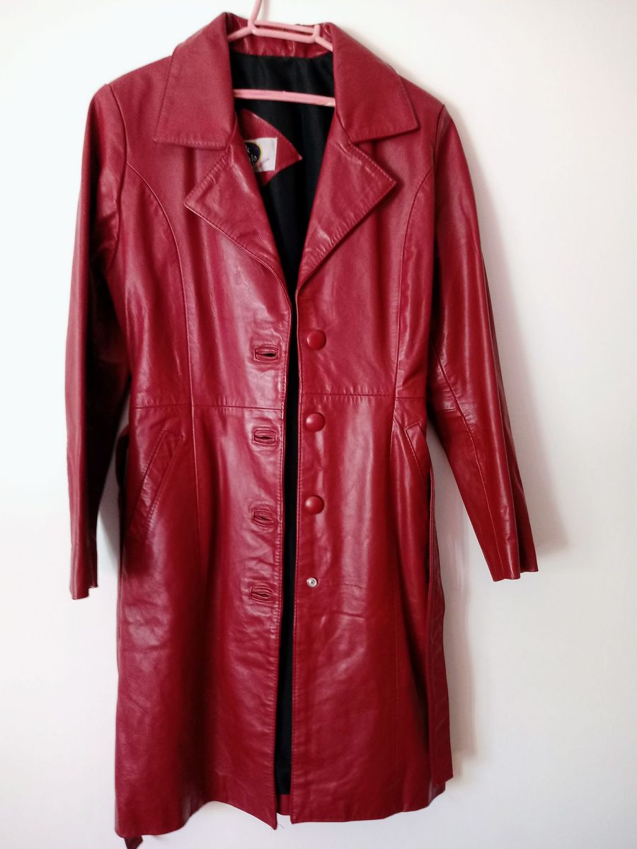 sobretudo couro legitimo