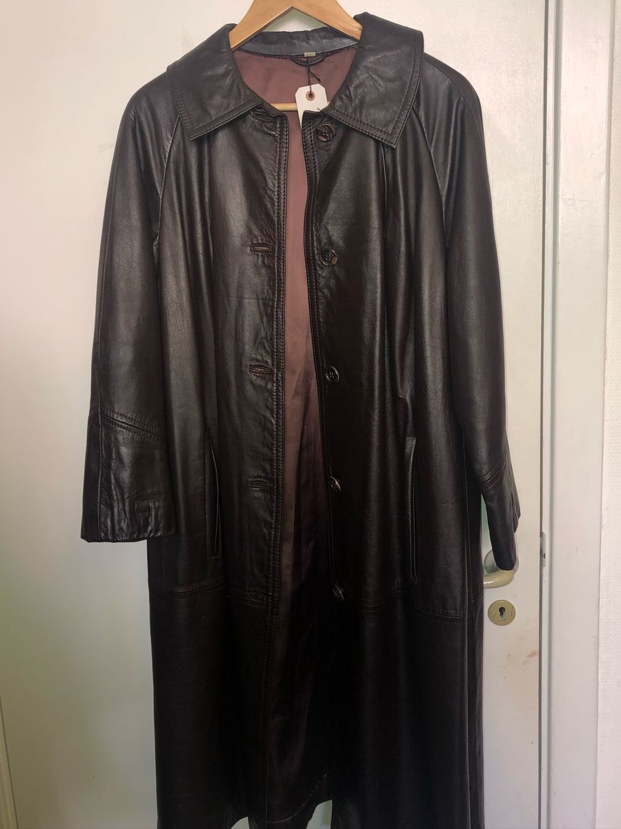 sobretudo couro masculino